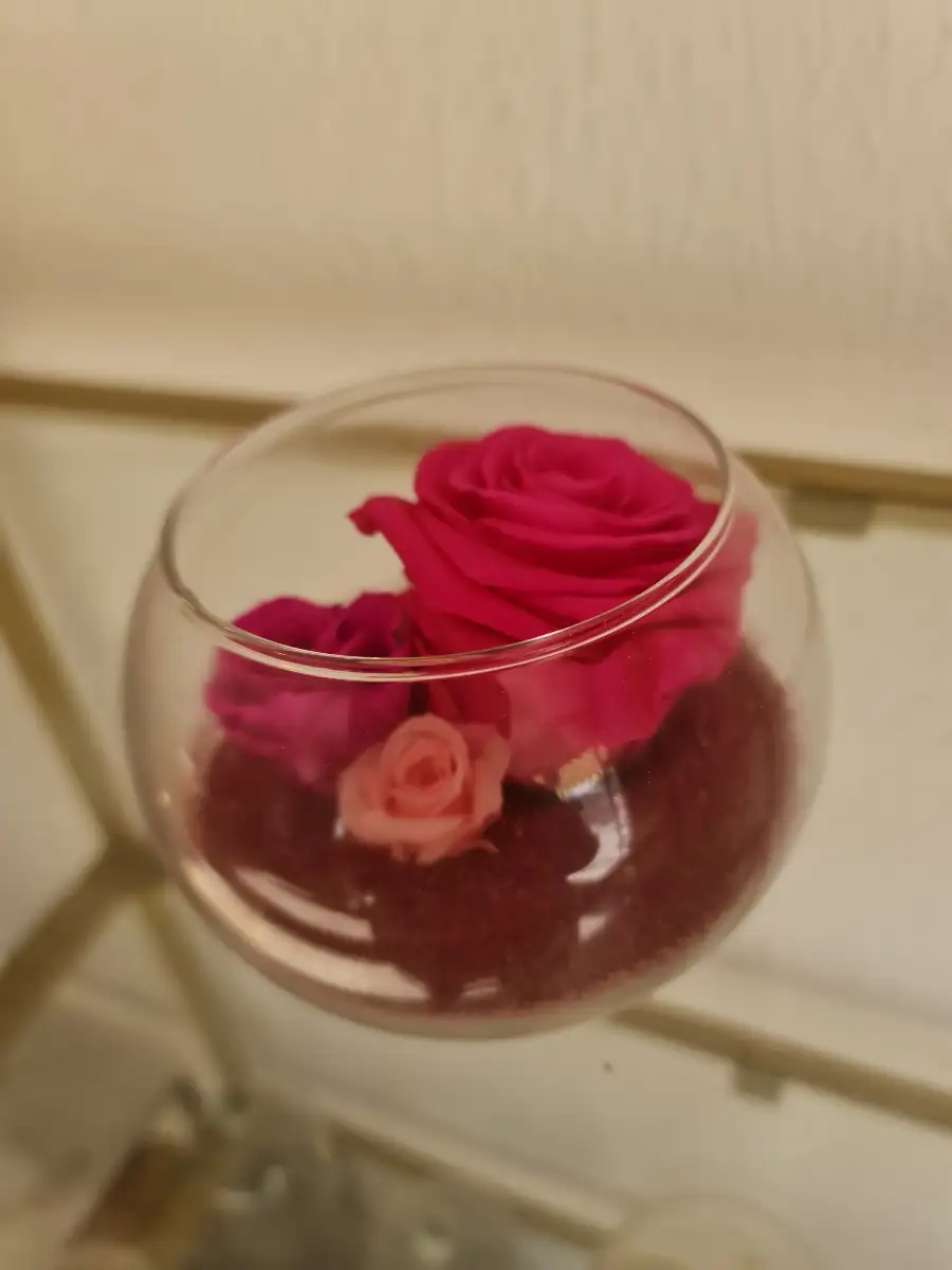 Boule éternelle camaïeu de roses