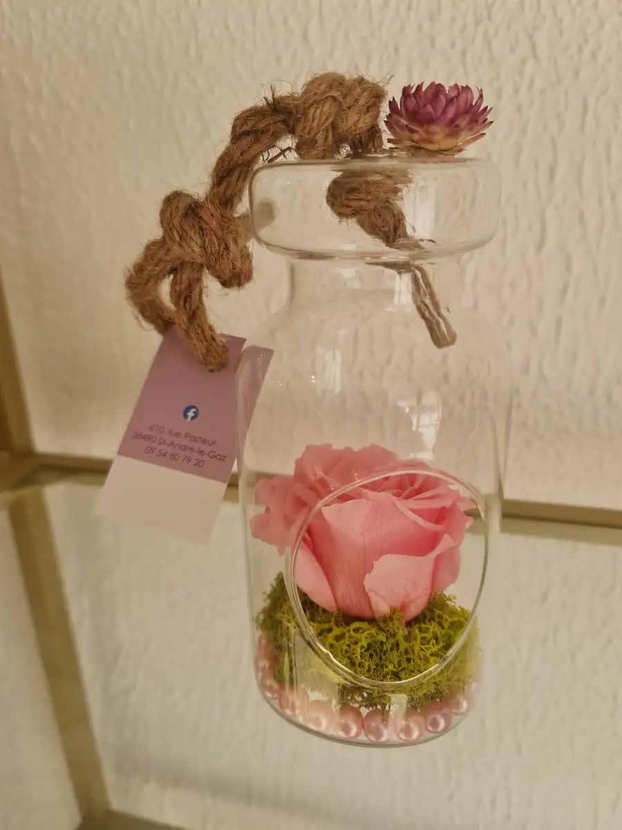 Rose éternelle rose