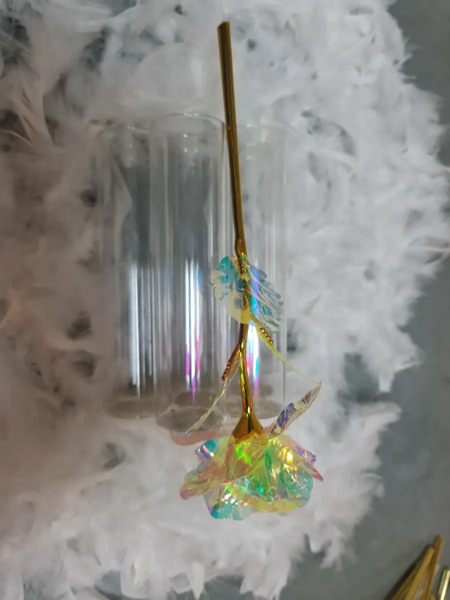 Rose holographique jaune