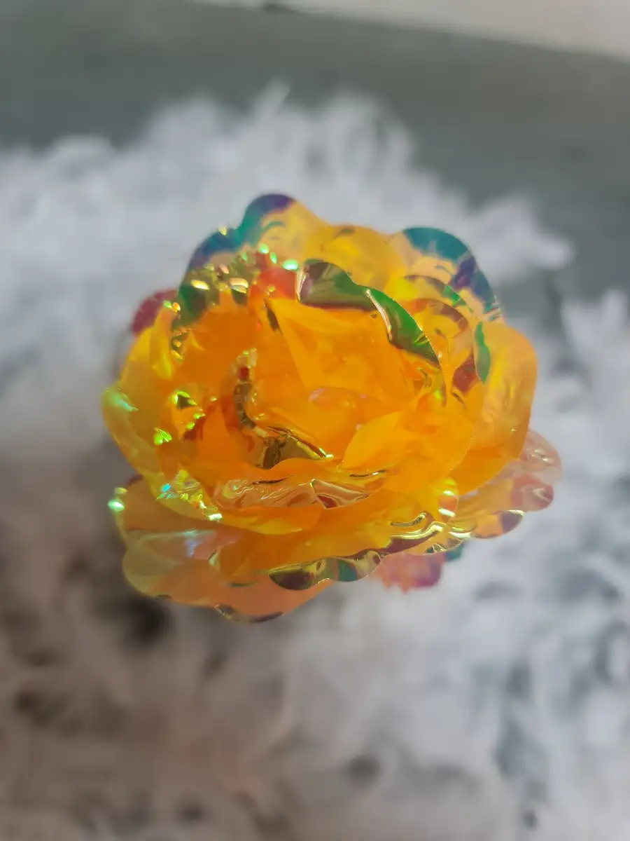 Rose holographique jaune mat