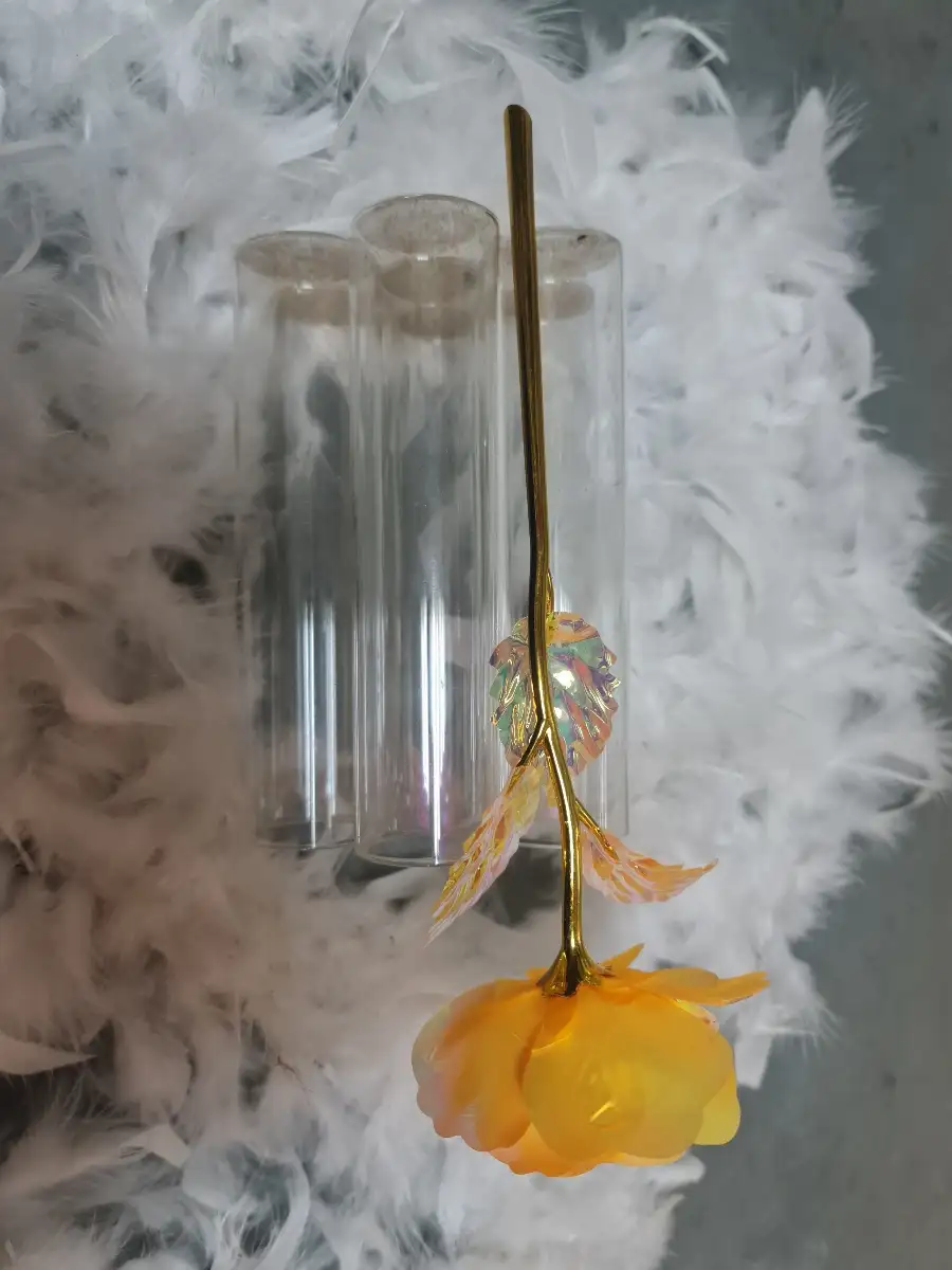 Rose holographique jaune mat