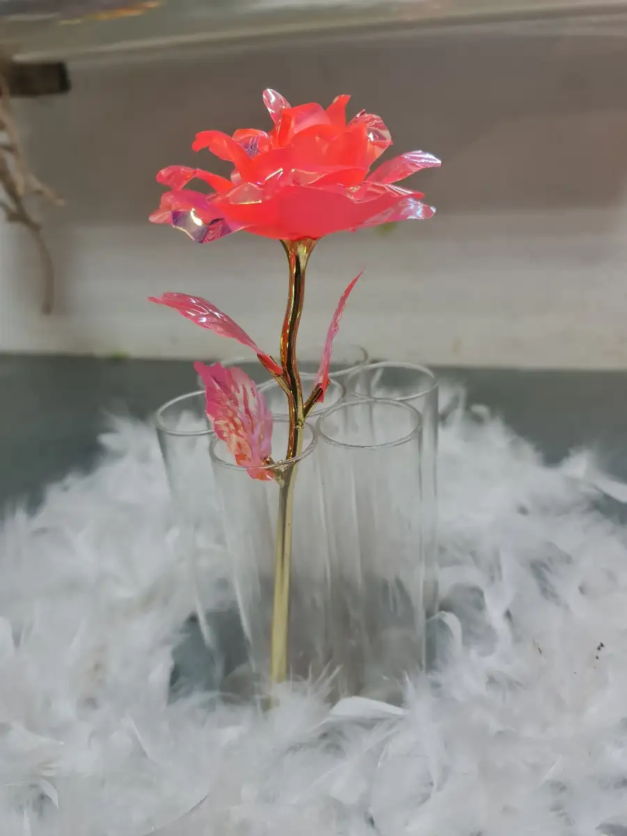 Rose holographique rose mat