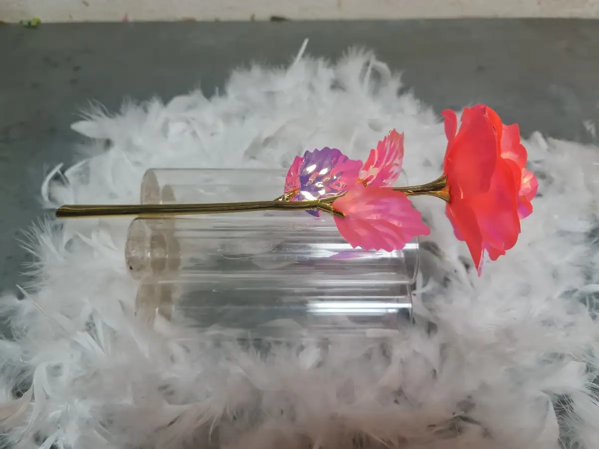 Rose holographique rose mat